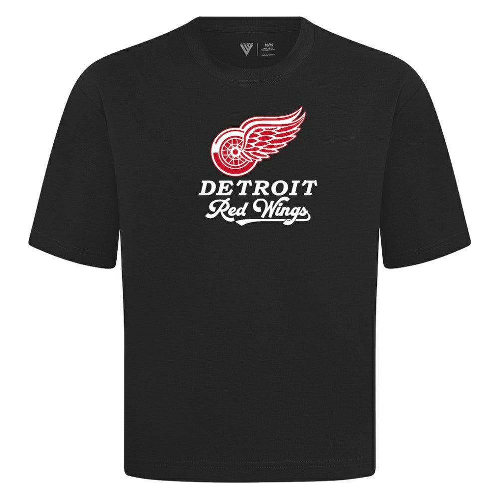 NHL Detroit Red Wings Levelwear Team Surge Luxe Signature Knit T-Shirt - Black