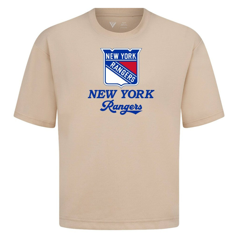 NHL New York Rangers Levelwear Team Surge Luxe Signature Knit T-Shirt - Khaki