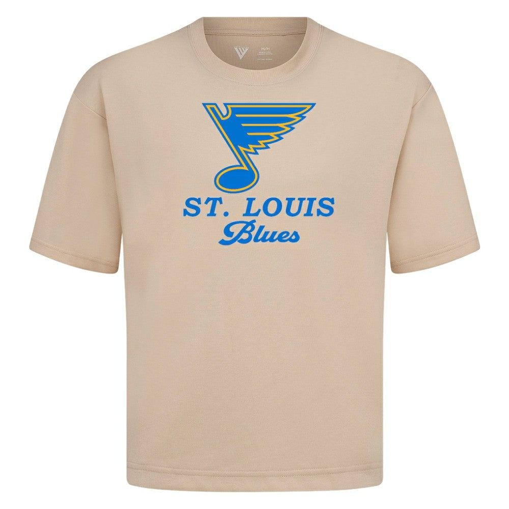 NHL St. Louis Blues Levelwear Team Surge Luxe Signature Knit T-Shirt - Khaki