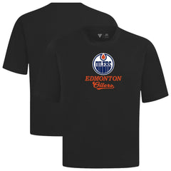 NHL Edmonton Oilers Levelwear Team Surge Luxe Signature Knit T-Shirt - Black