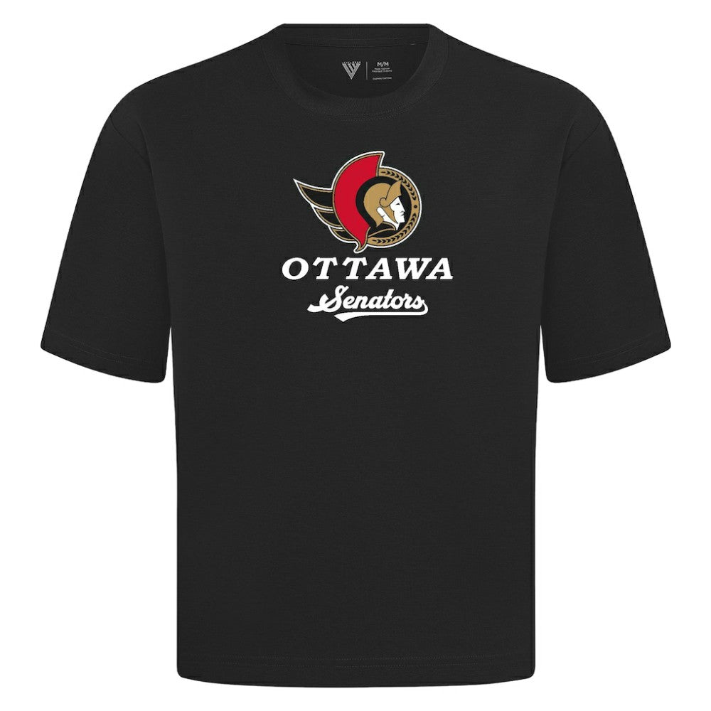 NHL Ottawa Senators Levelwear Team Surge Luxe Signature Knit T-Shirt - Black