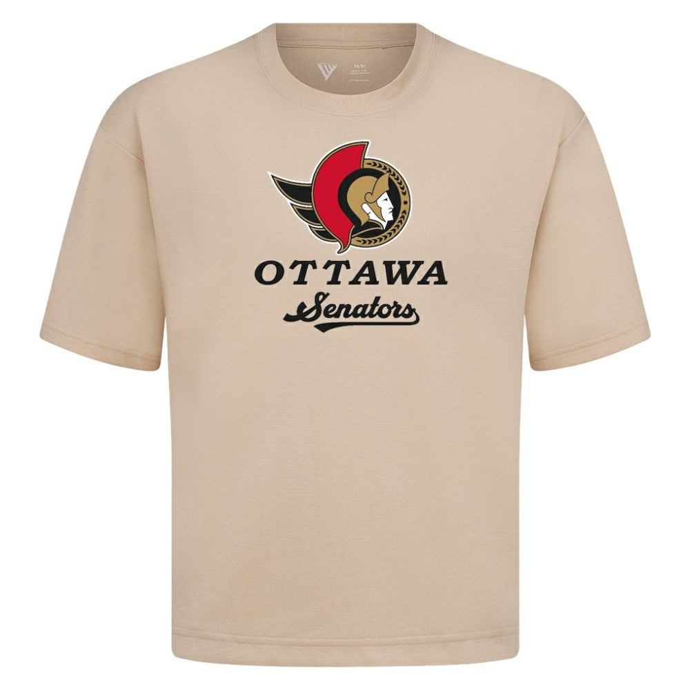 NHL Ottawa Senators Levelwear Team Surge Luxe Signature Knit T-Shirt - Khaki