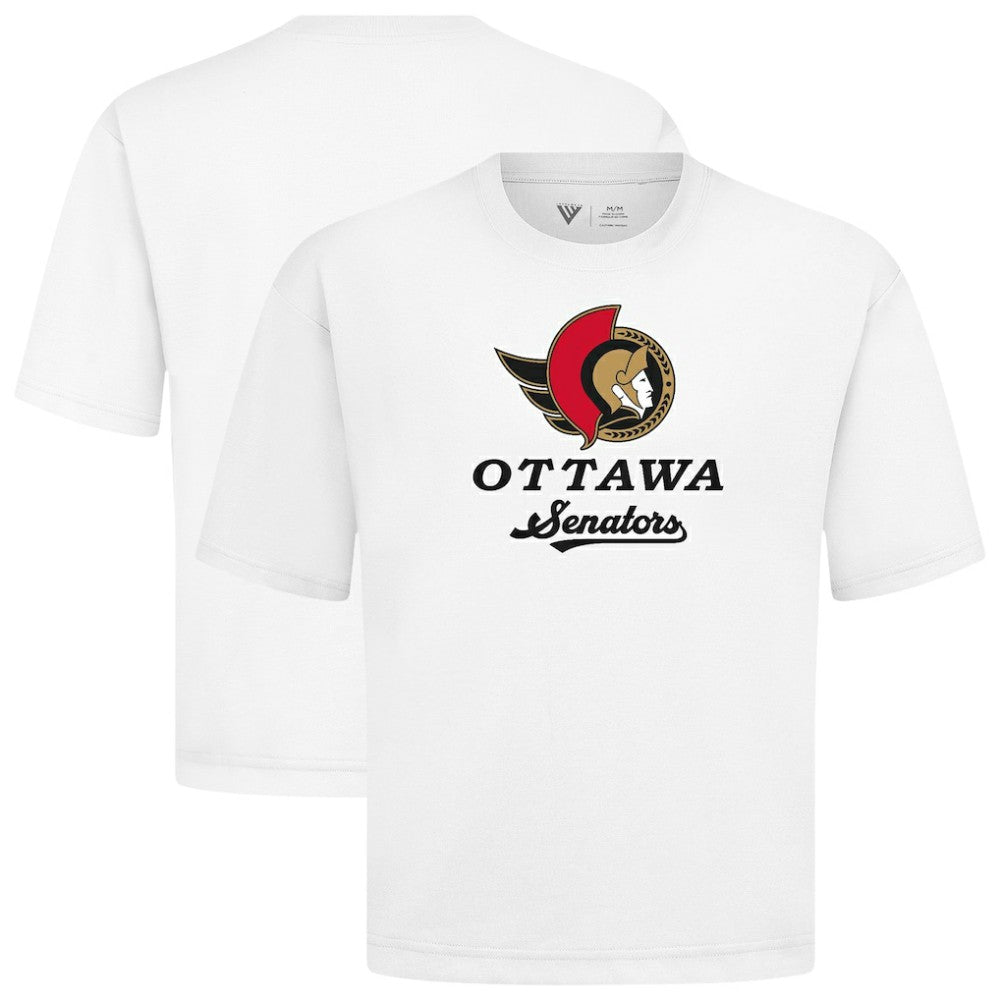NHL Ottawa Senators Levelwear Team Surge Luxe Signature Knit T-Shirt - White