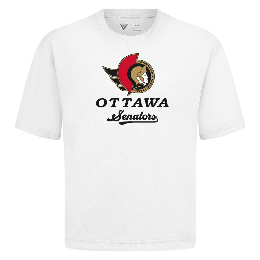 NHL Ottawa Senators Levelwear Team Surge Luxe Signature Knit T-Shirt - White