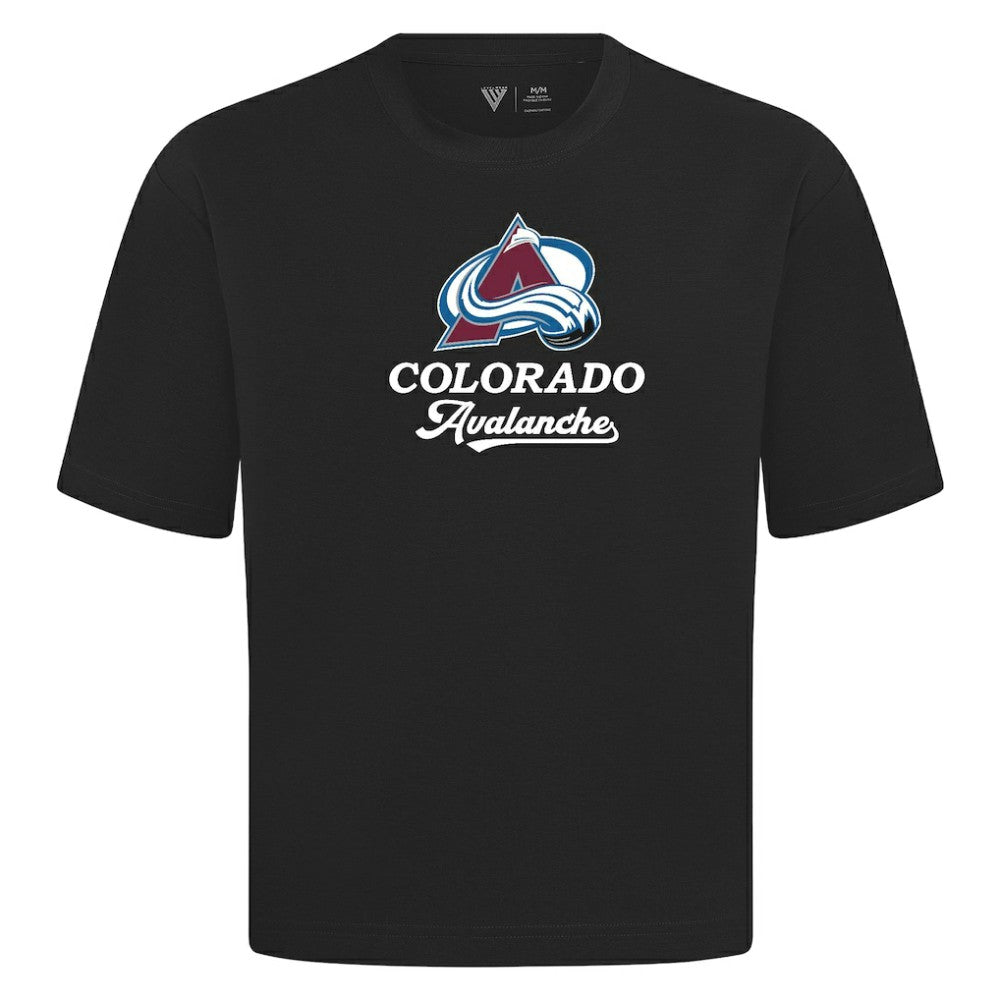 NHL Colorado Avalanche Levelwear Team Surge Luxe Signature Knit T-Shirt - Black