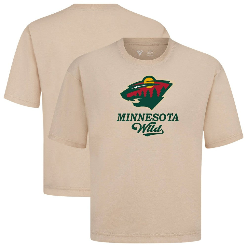 NHL Minnesota Wild Levelwear Team Surge Luxe Signature Knit T-Shirt - Khaki