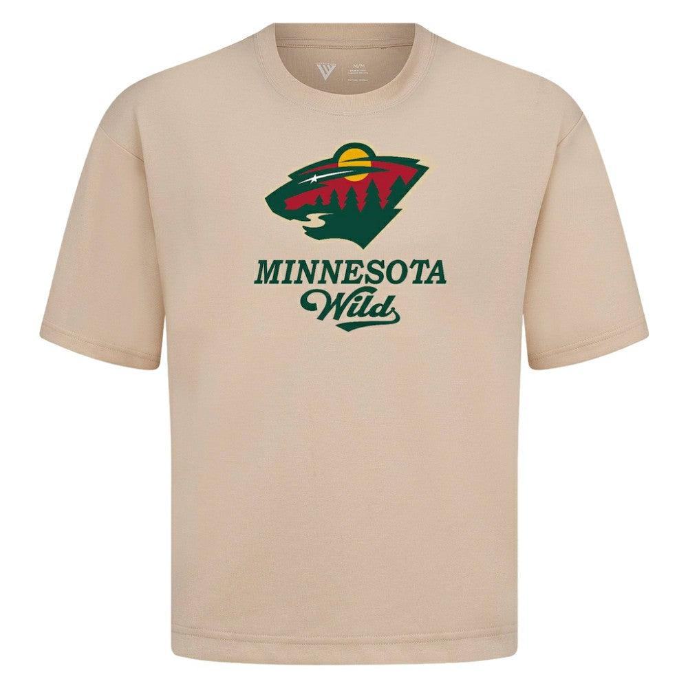 NHL Minnesota Wild Levelwear Team Surge Luxe Signature Knit T-Shirt - Khaki