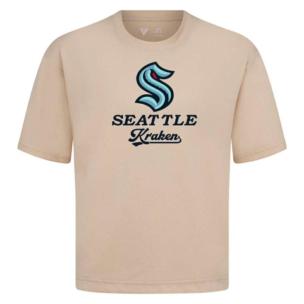 NHL Seattle Kraken Levelwear Team Surge Luxe Signature Knit T-Shirt - Khaki