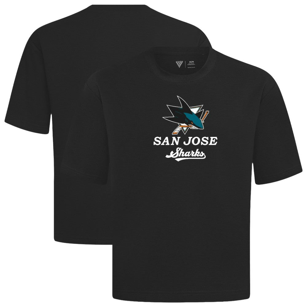 NHL San Jose Sharks Levelwear Team Surge Luxe Signature Knit T-Shirt - Black