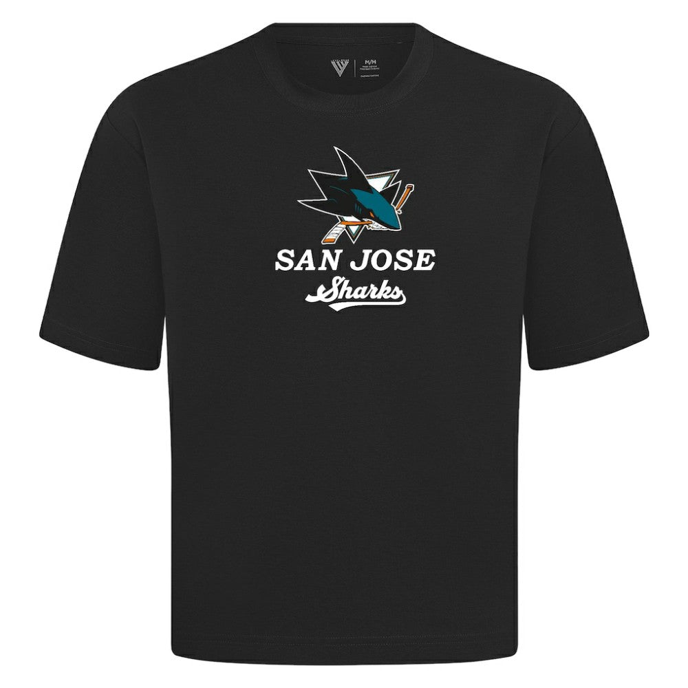 NHL San Jose Sharks Levelwear Team Surge Luxe Signature Knit T-Shirt - Black