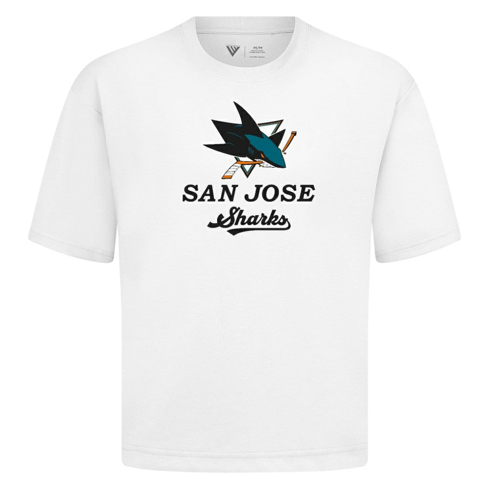 NHL San Jose Sharks Levelwear Team Surge Luxe Signature Knit T-Shirt - White