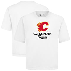 NHL Calgary Flames Levelwear Team Surge Luxe Signature Knit T-Shirt - White