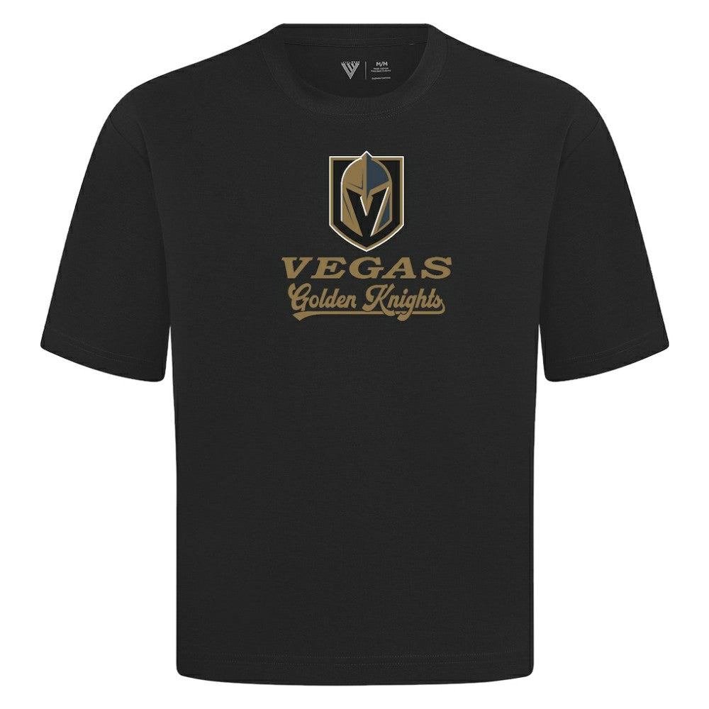 NHL Vegas Golden Knights Levelwear Team Surge Luxe Signature Knit T-Shirt - Black