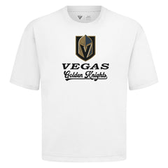 NHL Vegas Golden Knights Levelwear Team Surge Luxe Signature Knit T-Shirt - White