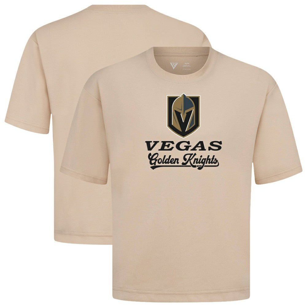 NHL Vegas Golden Knights Levelwear Team Surge Luxe Signature Knit T-Shirt - Khaki