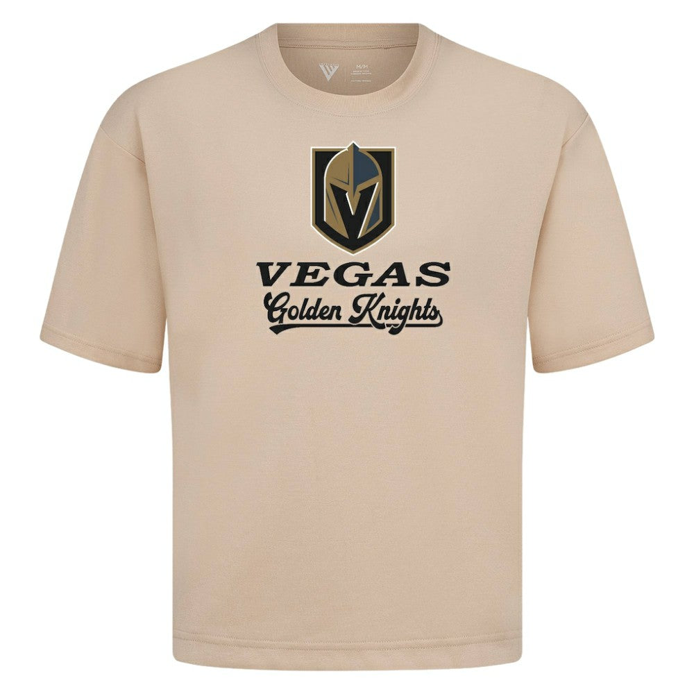 NHL Vegas Golden Knights Levelwear Team Surge Luxe Signature Knit T-Shirt - Khaki