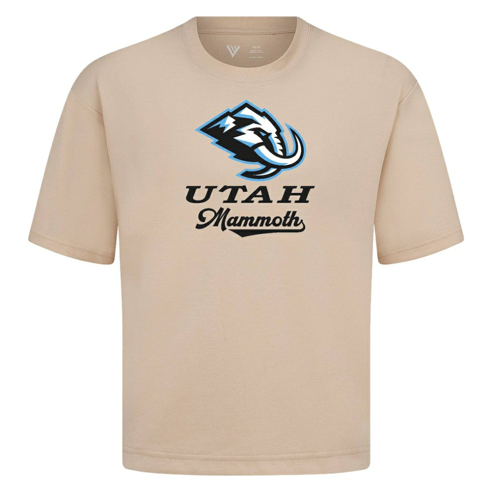NHL Utah Mammoth Levelwear Team Surge Luxe Signature Knit T-Shirt - Khaki