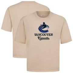 NHL Vancouver Canucks Levelwear Team Surge Luxe Signature Knit T-Shirt - Khaki