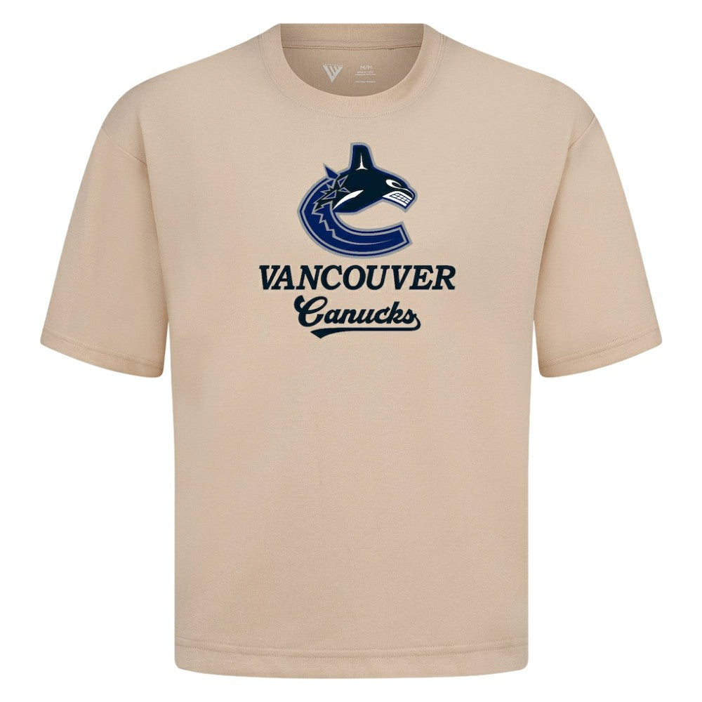 NHL Vancouver Canucks Levelwear Team Surge Luxe Signature Knit T-Shirt - Khaki