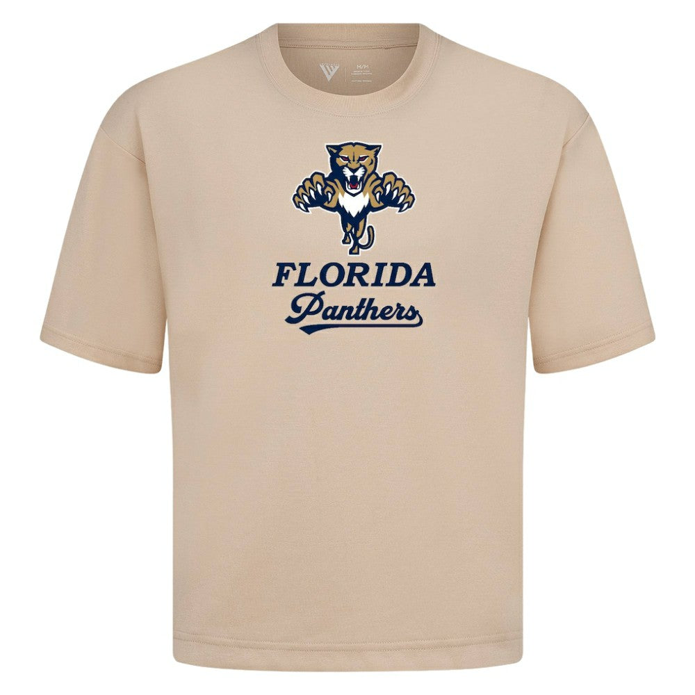 NHL Florida Panthers Levelwear Team Surge Luxe Signature Knit T-Shirt - Khaki