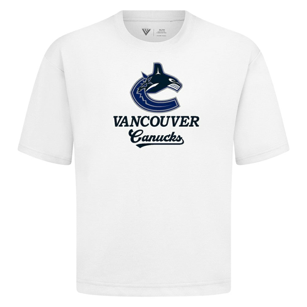 NHL Vancouver Canucks Levelwear Team Surge Luxe Signature Knit T-Shirt - White