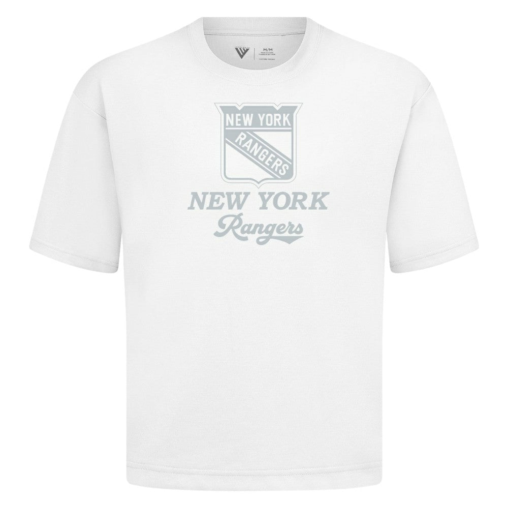 NHL New York Rangers Levelwear Shadow Surge Luxe Signature Knit T-Shirt - White