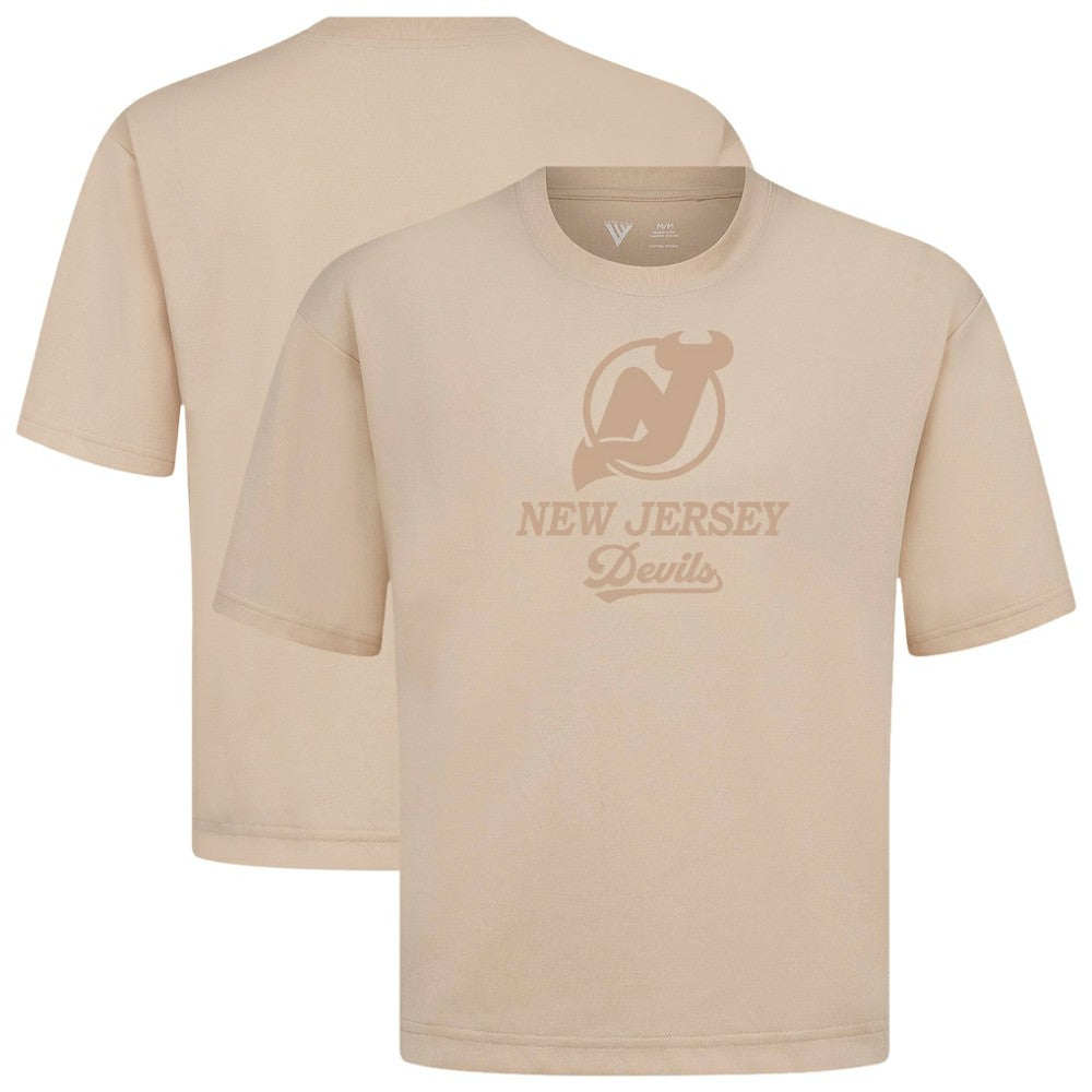 NHL New Jersey Devils Levelwear Shadow Surge Luxe Signature Knit T-Shirt - Khaki