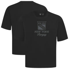 NHL New York Rangers Levelwear Shadow Surge Luxe Signature Knit T-Shirt - Black