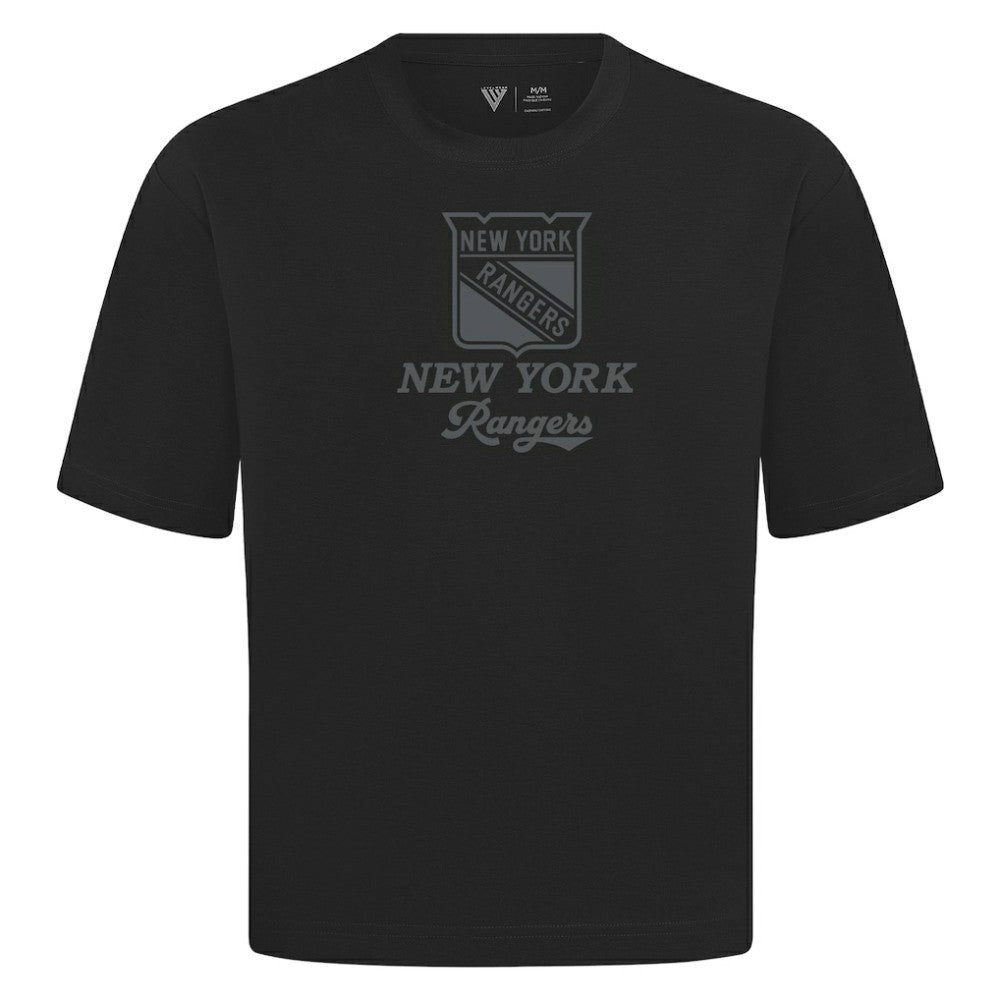 NHL New York Rangers Levelwear Shadow Surge Luxe Signature Knit T-Shirt - Black