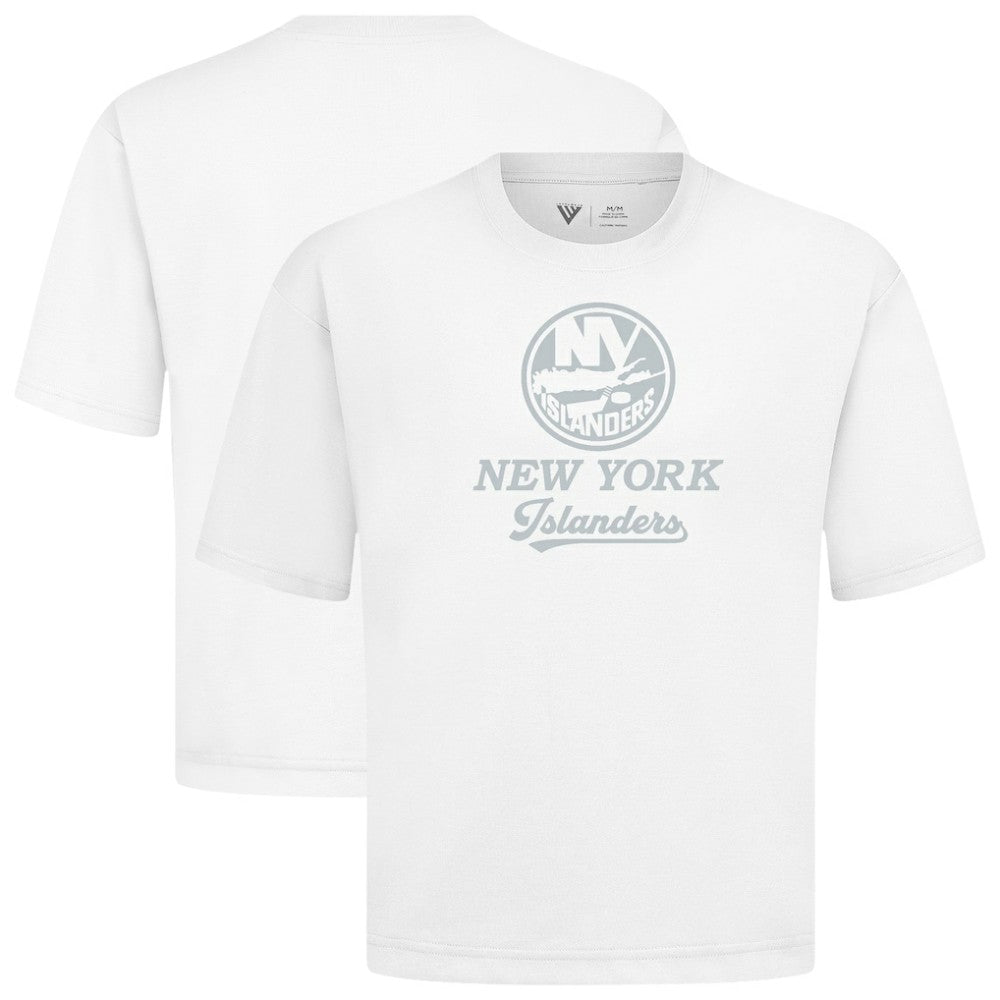 NHL New York Islanders Levelwear Shadow Surge Luxe Signature Knit T-Shirt - White