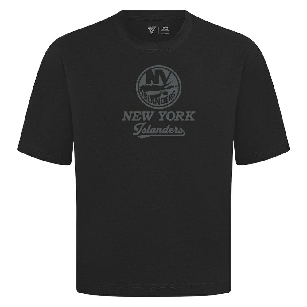 NHL New York Islanders Levelwear Shadow Surge Luxe Signature Knit T-Shirt - Black