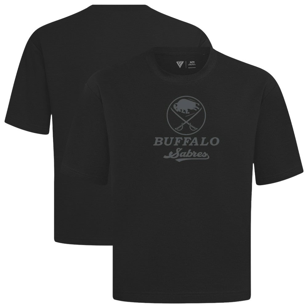 NHL Buffalo Sabres Levelwear Shadow Surge Luxe Signature Knit T-Shirt - Black