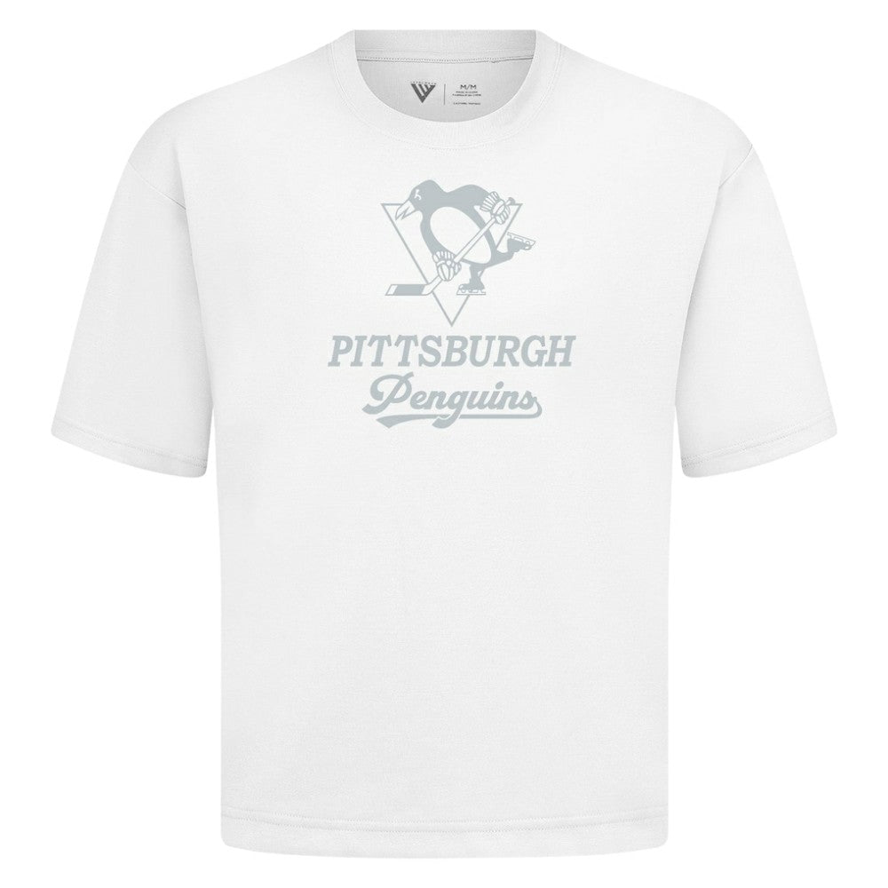 NHL Pittsburgh Penguins Levelwear Shadow Surge Luxe Signature Knit T-Shirt - White