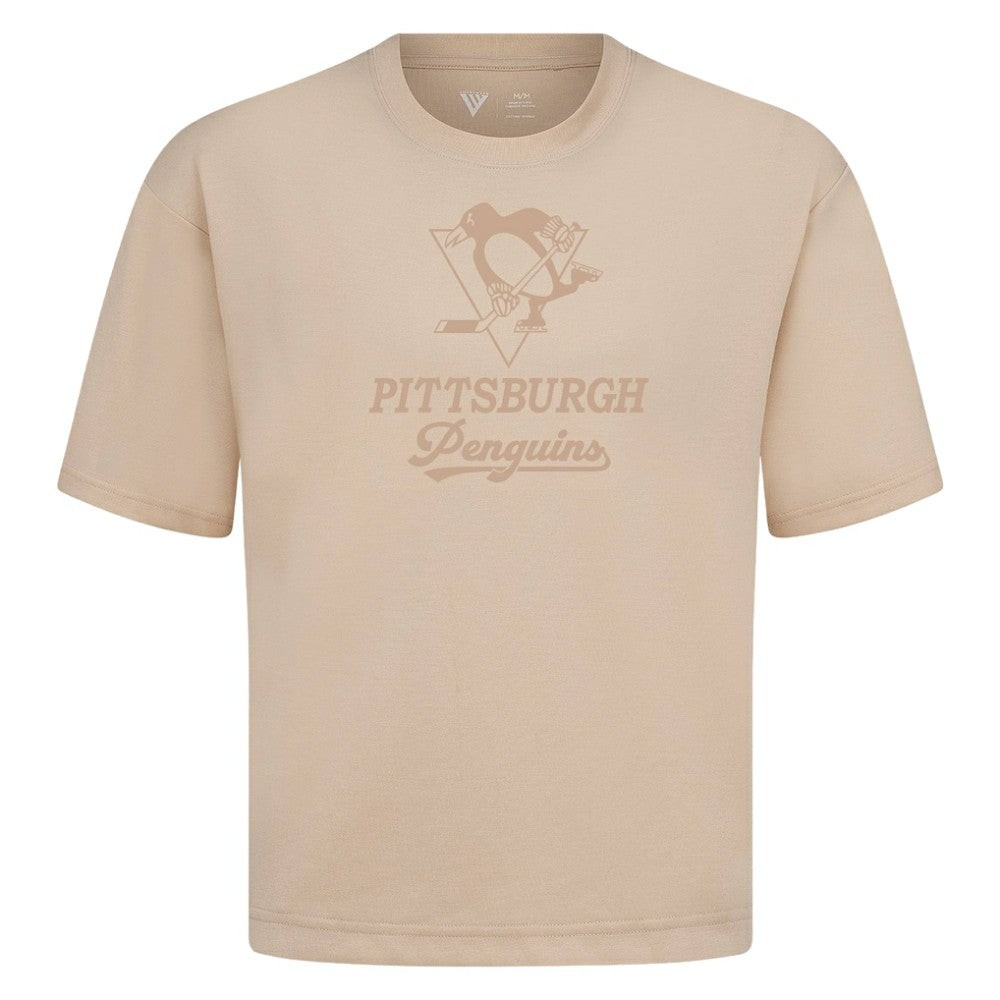 NHL Pittsburgh Penguins Levelwear Shadow Surge Luxe Signature Knit T-Shirt - Khaki