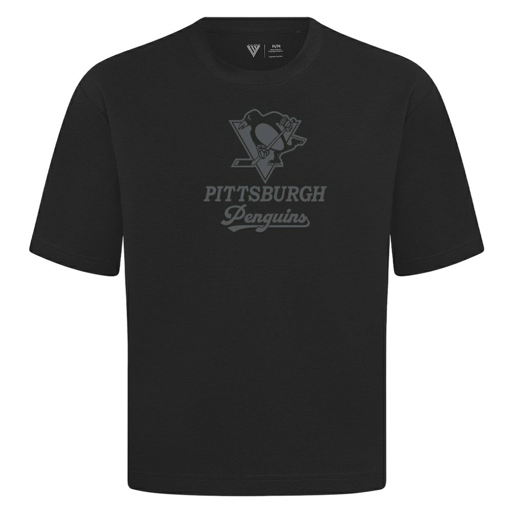 NHL Pittsburgh Penguins Levelwear Shadow Surge Luxe Signature Knit T-Shirt - Black