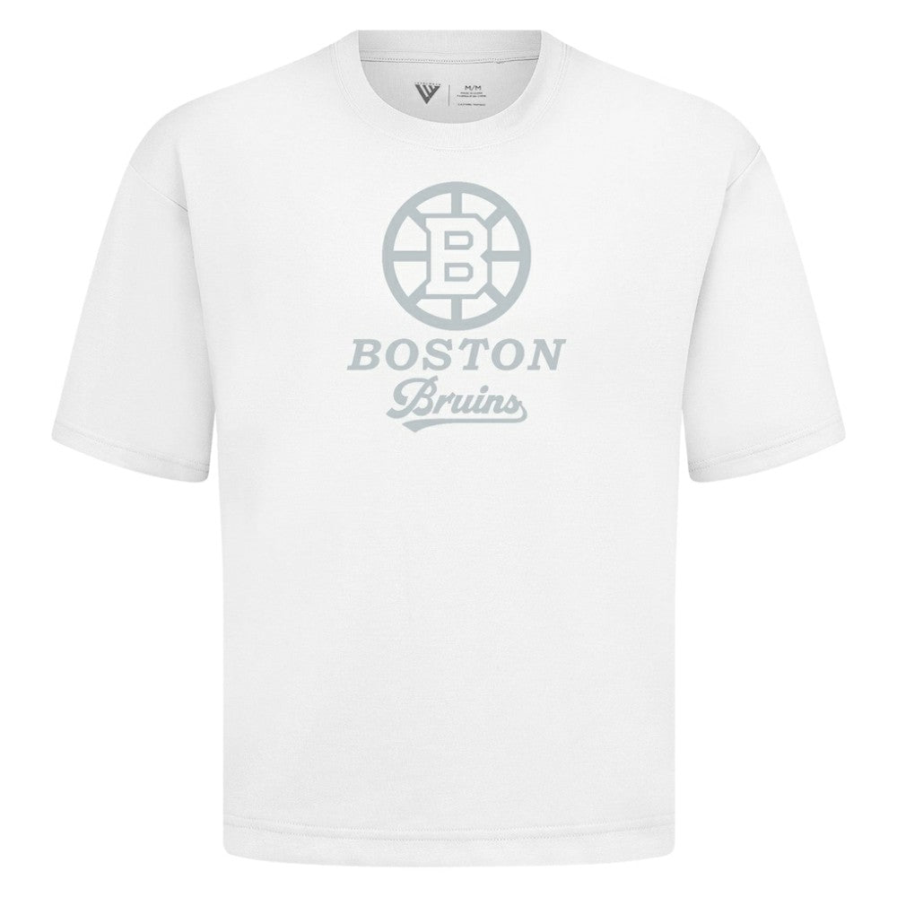 NHL Boston Bruins Levelwear Shadow Surge Luxe Signature Knit T-Shirt - White
