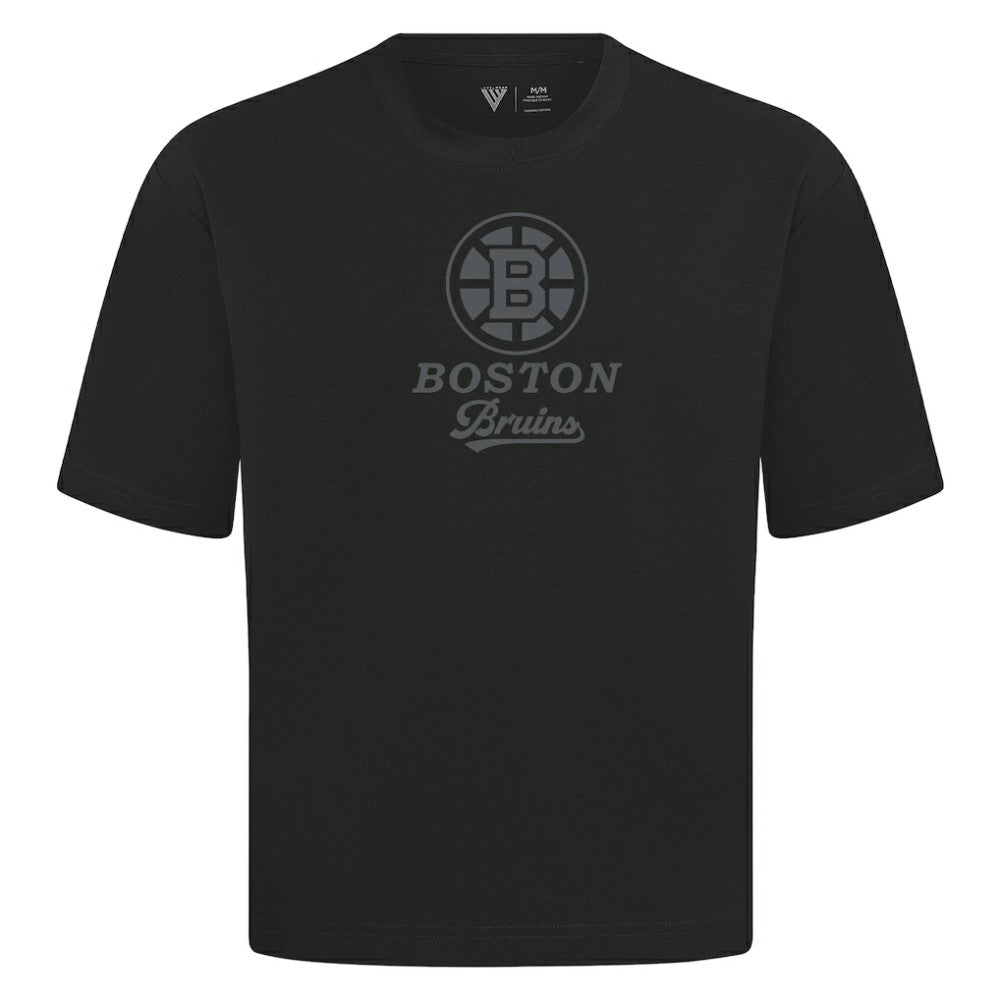 NHL Boston Bruins Levelwear Shadow Surge Luxe Signature Knit T-Shirt - Black