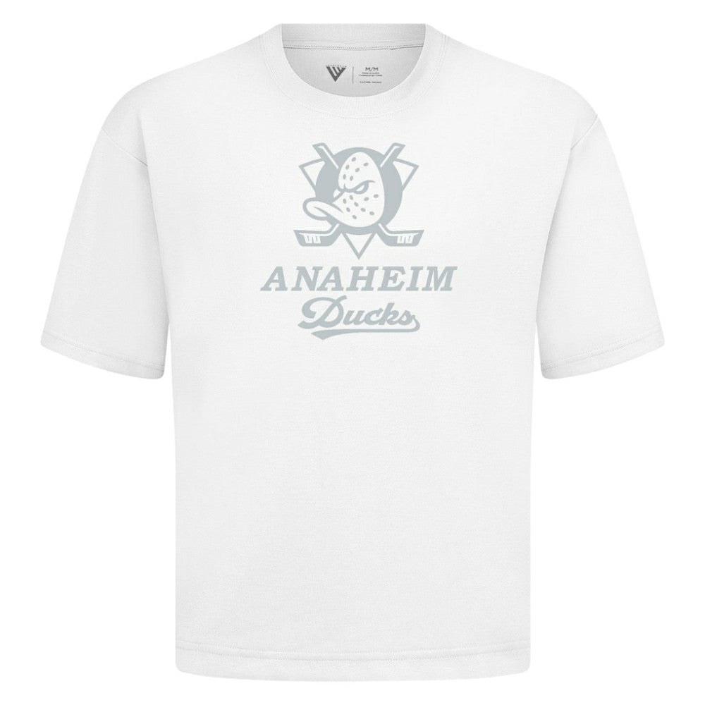 NHL Anaheim Ducks Levelwear Shadow Surge Luxe Signature Knit T-Shirt - White
