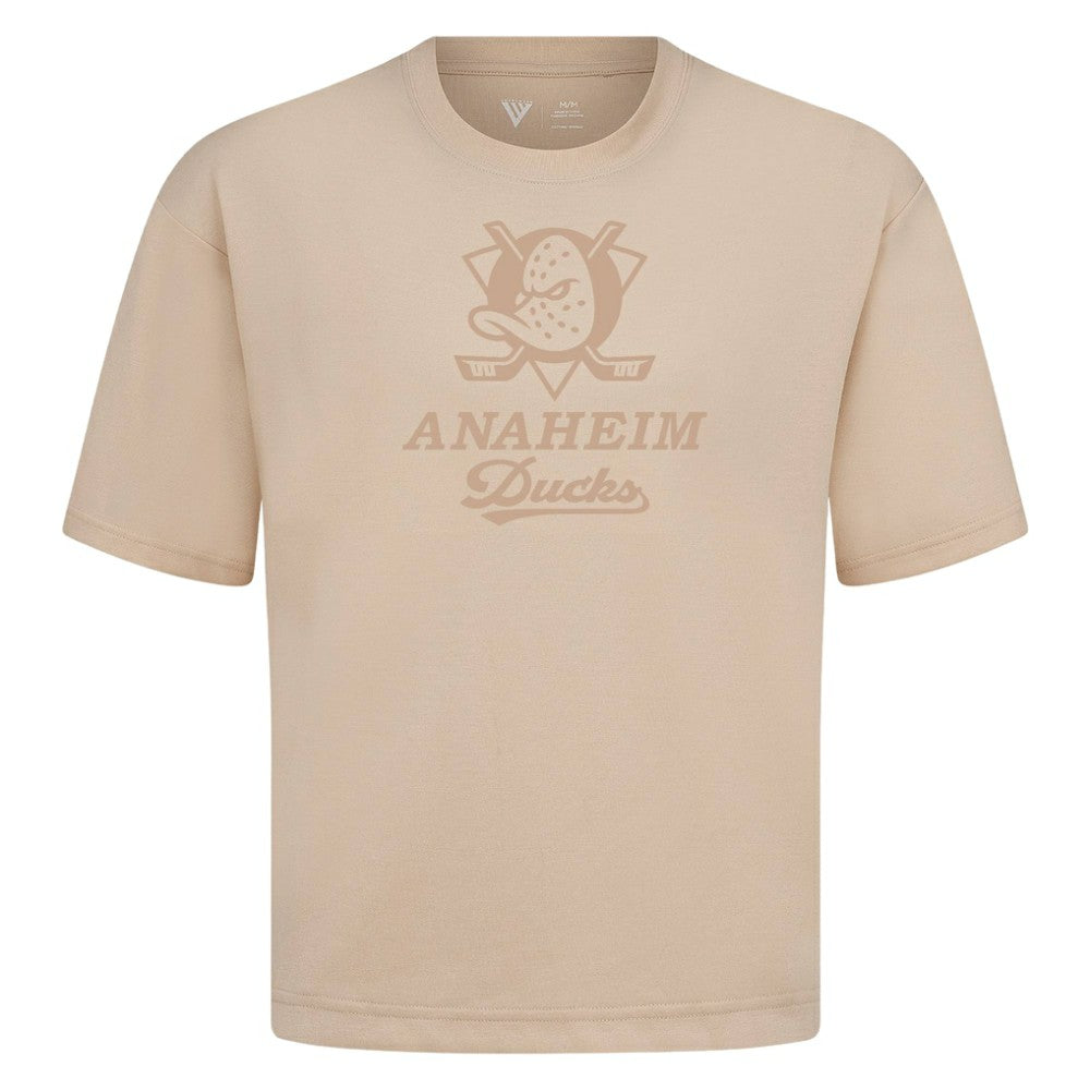 NHL Anaheim Ducks Levelwear Shadow Surge Luxe Signature Knit T-Shirt - Khaki