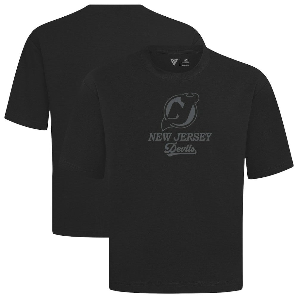 NHL New Jersey Devils Levelwear Shadow Surge Luxe Signature Knit T-Shirt - Black