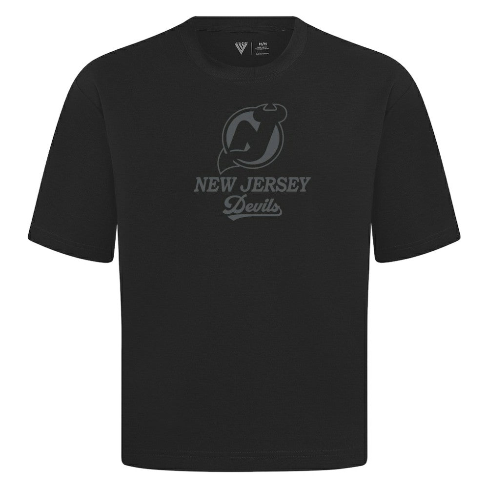 NHL New Jersey Devils Levelwear Shadow Surge Luxe Signature Knit T-Shirt - Black