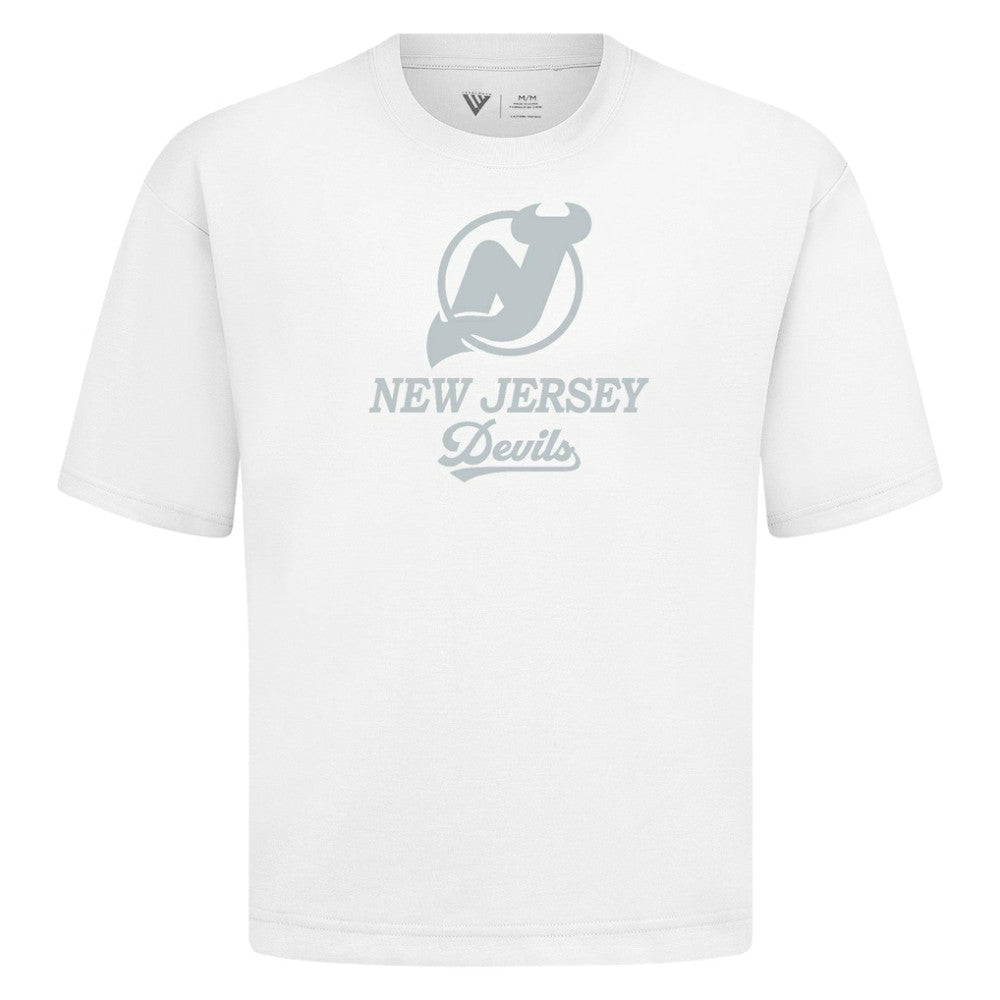 NHL New Jersey Devils Levelwear Shadow Surge Luxe Signature Knit T-Shirt - White