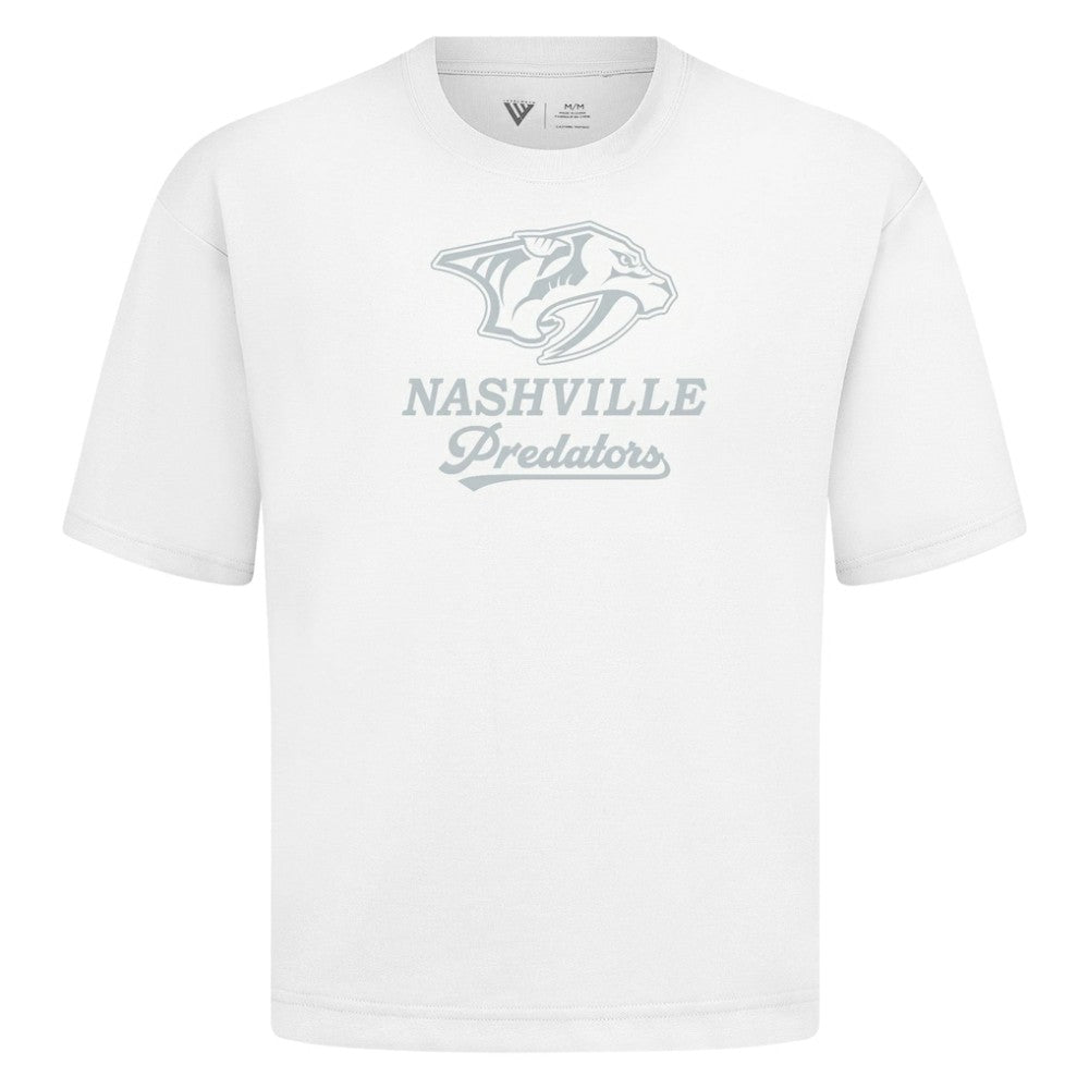 NHL Nashville Predators Levelwear Shadow Surge Luxe Signature Knit T-Shirt - White