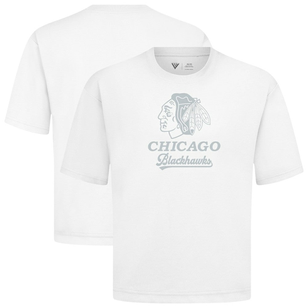 NHL Chicago Blackhawks Levelwear Shadow Surge Luxe Signature Knit T-Shirt - White