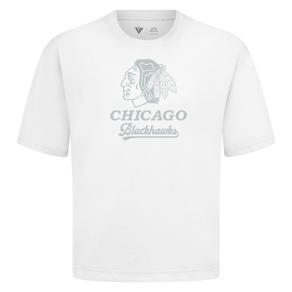 NHL Chicago Blackhawks Levelwear Shadow Surge Luxe Signature Knit T-Shirt - White