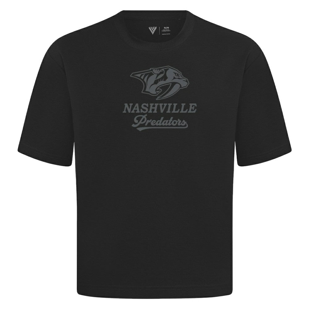 NHL Nashville Predators Levelwear Shadow Surge Luxe Signature Knit T-Shirt - Black