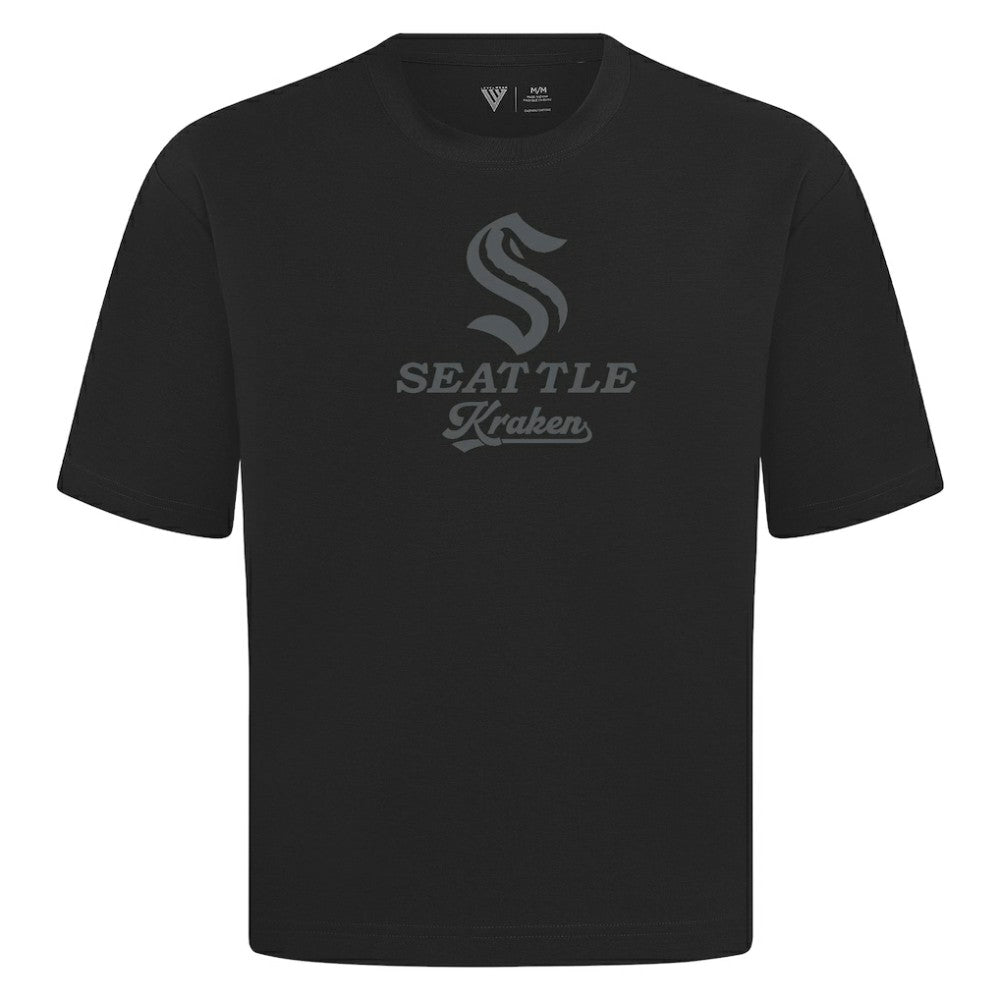 NHL Seattle Kraken Levelwear Shadow Surge Luxe Signature Knit T-Shirt - Black