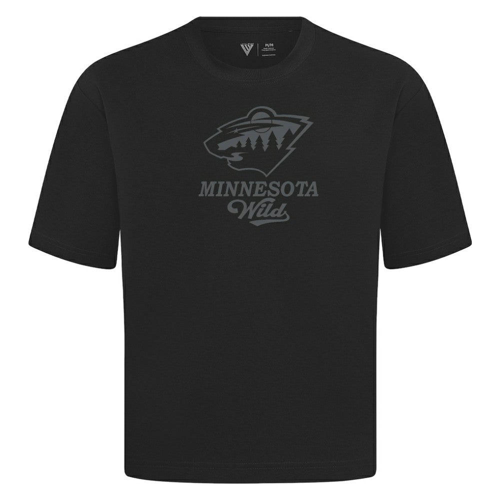 NHL Minnesota Wild Levelwear Shadow Surge Luxe Signature Knit T-Shirt - Black
