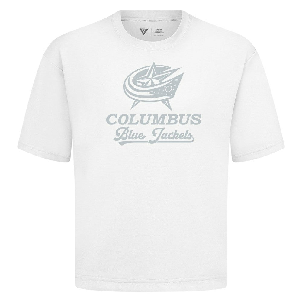 NHL Columbus Blue Jackets Levelwear Shadow Surge Luxe Signature Knit T-Shirt - White
