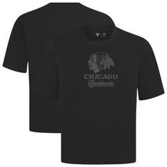 NHL Chicago Blackhawks Levelwear Shadow Surge Luxe Signature Knit T-Shirt - Black